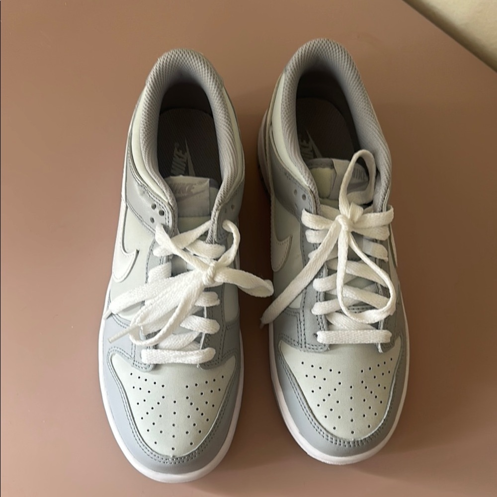 White and Gray Sneakers